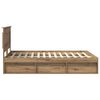 vidaXL Bed Frame Artisian Oak 160 x 200 cm Solid Pine Wood