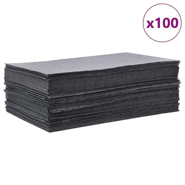 vidaXL Oil Absorbent Pads 100 pcs Grey 40x50 cm