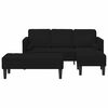 vidaXL Sofa Set 2 pcs Black 173 x 131 x 67 cm Velvet