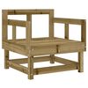 vidaXL Garden Chairs with Cushions 2 pcs Impregnated Wood Pine