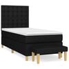 vidaXL Box Spring Bed with Mattress Black 80x200 cm Fabric