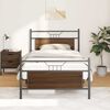 vidaXL Bed Frame without Mattress Brown Oak 100x190 cm Engineered Wood