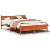 vidaXL Bed Frame without Mattress Wax Brown 140x190 cm Solid Wood Pine