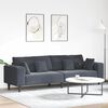 vidaXL Sofa with Cushion Dark Grey 250 x 77 x 76 cm Velvet