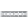vidaXL Gabion Raised Bed 3 pcs Silver 250 x 50 x 150 cm
