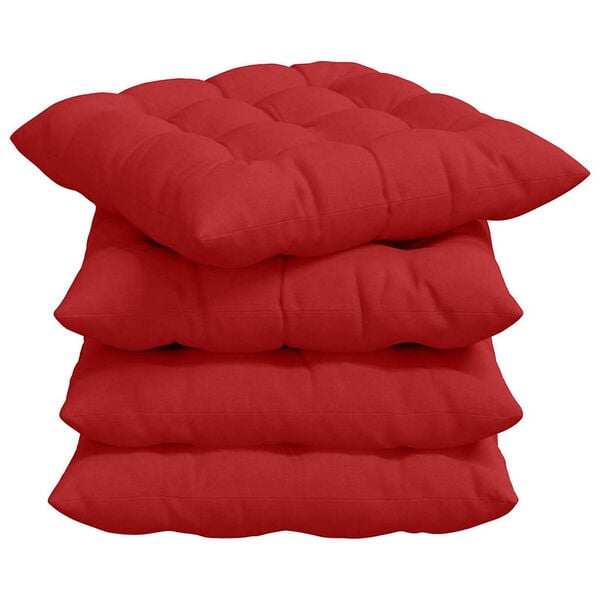 vidaXL Seat Cushions 2 pcs Red 40 x 40 x 6 cm Fabric