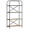 vidaXL Bookshelf 4-Tier 80 x 30 x 146 cm Engineered wood Artisan Oak
