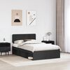 vidaXL Bed Frame with Headboard Black 120 x 200 cm Solid Pine Wood