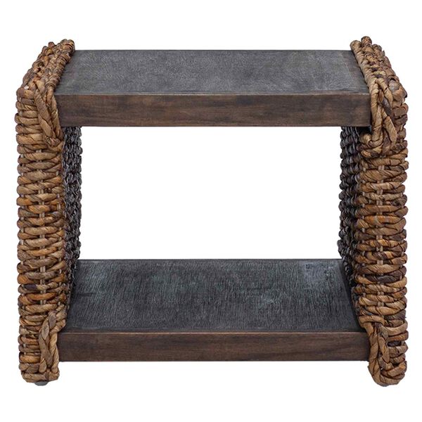 vidaXL Side Table Natural 44.5 x 45 x 45 cm Solid Mahogany Wood