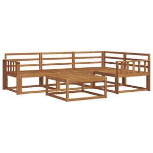 vidaXL Outdoor Sofa Set 5 pcs Natural Solid Acacia Wood