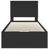 vidaXL Bed Frame with Drawer Black 90 x 200 cm Engineer Wood