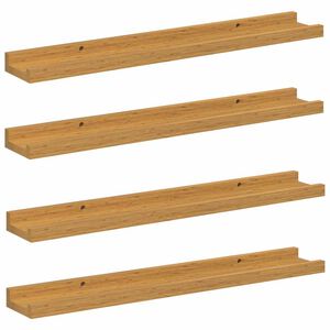 vidaXL Wall Shelf 4 pcs Beige 60 x 9 x 3 cm Engineered Wood