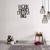 Homemania Wall Decoration Words 65x70 cm Steel Black