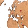 MiMi Innovations Wooden World Map Wall Decoration Luxury Brown 90x54 cm