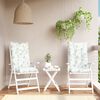 vidaXL Garden Highback Chair Cushions 2 pcs Leaf Pattern 120x50x7 cm Fabric