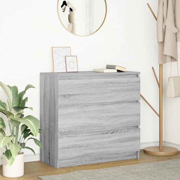 vidaXL Sideboard Grey Sonoma 80x35x76 cm Engineered Wood