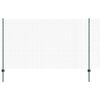 vidaXL Welded Wire Fence with Posts 25 x 1.4 m PVC-Coated Steel Green