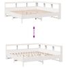 vidaXL Bookcase Bed without Mattress White 180x200 cm Solid Wood Pine