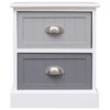 vidaXL Nightstands 2 pcs Grey 38x28x45 cm Paulownia Wood