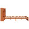 vidaXL Bookcase Bed Frame 2 pcs Wax Brown 200 x 150 cm Solid Pine Wood