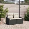 vidaXL Garden Sofa with Cushion 123 x 62 x 69 cm Poly Rattan