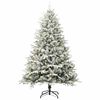 vidaXL Artificial Pre-lit Christmas Tree Green 180 cm PVC and PE