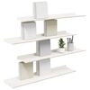 vidaXL Floating Shelf Wall-mounted 4 pcs White 80 x 18 x 2.5 cm Steel