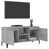 vidaXL TV Cabinet with Metal Legs Concrete Grey 103.5x35x50 cm