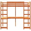 vidaXL Loft Bed Frame without Mattress Wax Brown 75x190 cm Small Single Solid Wood Pine