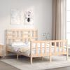 vidaXL Bed Frame without Mattress Double Solid Wood Pine