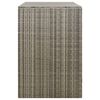 vidaXL Double Wheelie Bin Shed Grey 140x80x117 cm Poly Rattan