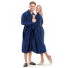 vidaXL Unisex Terry Bathrobe 100% Cotton Navy L