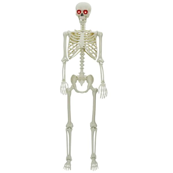 vidaXL Halloween Skeleton White 155 x 38.5 cm Polypropylene