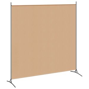 vidaXL Single Panel Room Divider Beige 175 x 180 cm Fabric