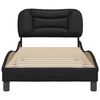vidaXL Bed Frame without Mattress "Hvar" Black 90x190 cm Single Faux Leather