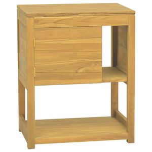 vidaXL Bathroom Cabinet | Natural teak | Solid teak wood | Medium