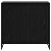 vidaXL Side Cabinet Black Oak 79 x 36 x 75 cm Engineered Wood