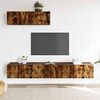 vidaXL 3 Piece TV Cabinet Set Smoked Oak Engineered Wood