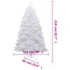 vidaXL Artificial Hinged Christmas Tree with Flocked Snow 210 cm