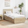 vidaXL Bed Frame with Headboard Sonoma Oak 90 x 200 cm Engineered Wood