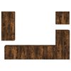 vidaXL 5 Piece TV Wall Units Smoked Oak Engineered Wood