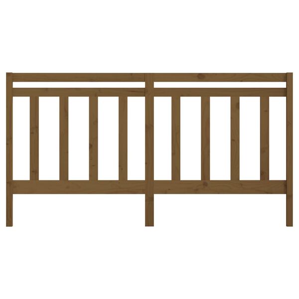 vidaXL Bed Headboard Honey Brown 206x4x100 cm Solid Wood Pine