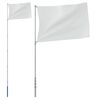 vidaXL Telescopic Flagpole Silver 5.55 m Aluminium