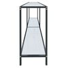 vidaXL Console Table White 200x35x75.5 cm Tempered Glass