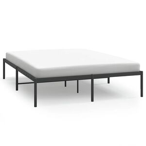 vidaXL Metal Bed Frame without Mattress Black 140x200cm