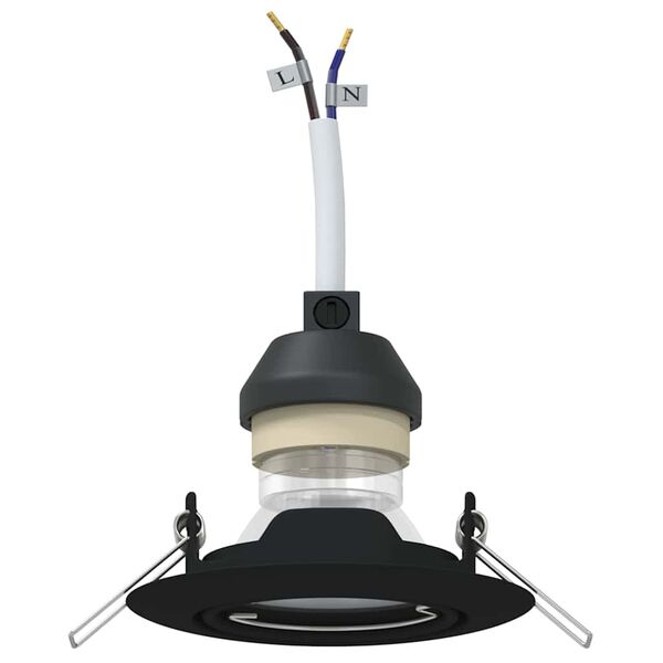 vidaXL Spotlight 24 pcs Black 9 x 9 x 2.5 cm Metal