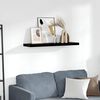 vidaXL Floating Wall Shelf High Gloss Black 90x23.5x3.8 cm MDF