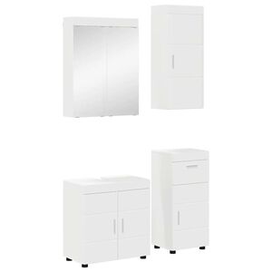 vidaXL Bathroom Furniture Set TULUM 4 pcs White 60 x 34 x 63 cm