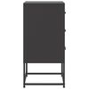 vidaXL Bedside Cabinets 2 pcs Black 36x39x78 cm Steel