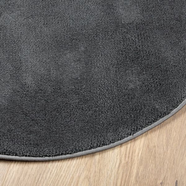vidaXL Rug OVIEDO Short Pile Anthracite &Oslash; 280 cm
